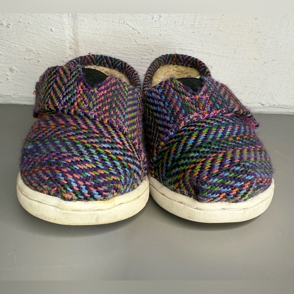 TOMS Kids Multicolor Slip-On Shoes Toddler 4 - Picture 3 of 7